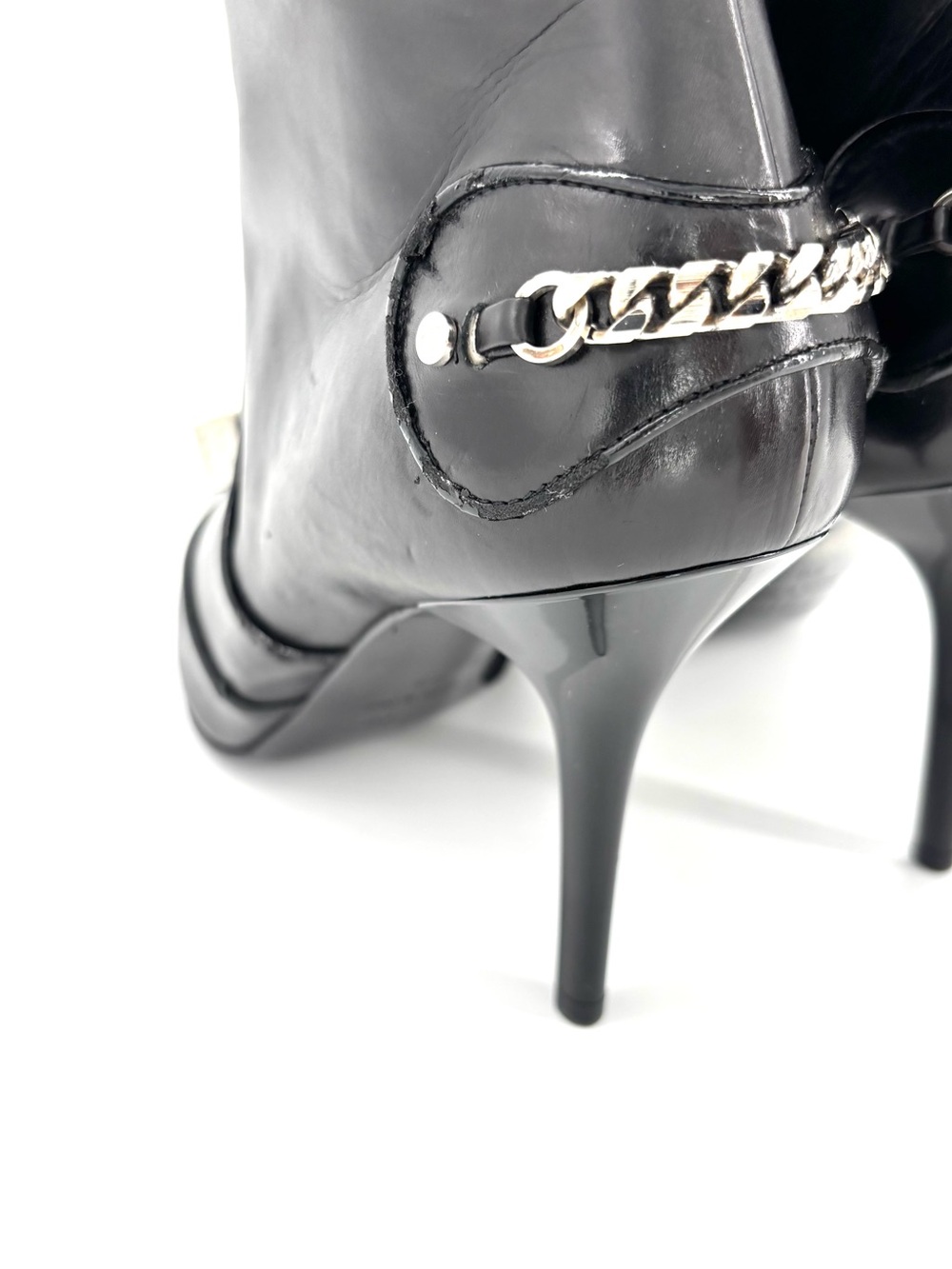 Dior Vintage John Galliano Gambler Dice Pointed Toe Knee High Boots 40 - Picture 6 of 10